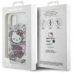 Hello Kitty HKHCP15SHDGPHT White Hardcase IML Kitty On Bricks Graffiti Kryt iPhone 13/14/15