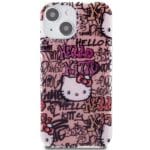 Hello Kitty HKHCP15SHDGPTP Pink Hardcase IML Tags Graffiti Kryt iPhone 13/14/15