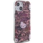 Hello Kitty HKHCP15SHDGPTP Pink Hardcase IML Tags Graffiti Kryt iPhone 13/14/15
