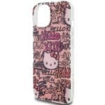 Hello Kitty HKHCP15SHDGPTP Pink Hardcase IML Tags Graffiti Kryt iPhone 13/14/15