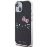 Hello Kitty HKHCP15SHKHLK Black Hardcase IML Kitty Face Kryt iPhone 13/14/15