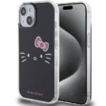 Hello Kitty HKHCP15SHKHLK Black Hardcase IML Kitty Face Kryt iPhone 13/14/15
