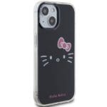 Hello Kitty HKHCP15SHKHLK Black Hardcase IML Kitty Face Kryt iPhone 13/14/15