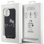Hello Kitty HKHCP15SHKHLK Black Hardcase IML Kitty Face Kryt iPhone 13/14/15