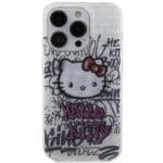 Hello Kitty HKHCP15XHDGPHT White Hardcase IML Kitty On Bricks Graffiti Kryt iPhone 15 Pro Max