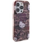 Hello Kitty HKHCP15XHDGPTP Pink Hardcase IML Tags Graffiti Kryt iPhone 15 Pro Max