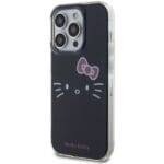 Hello Kitty HKHCP15XHKHLK Black Hardcase IML Kitty Face Kryt iPhone 15 Pro Max