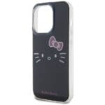 Hello Kitty HKHCP15XHKHLK Black Hardcase IML Kitty Face Kryt iPhone 15 Pro Max