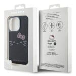 Hello Kitty HKHCP15XHKHLK Black Hardcase IML Kitty Face Kryt iPhone 15 Pro Max