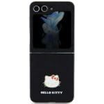 Hello Kitty HKHCZF5PGHDLMK F731 Black Hardcase Metal Logo Kitty Head Kryt Samsung Galaxy Z Flip 5