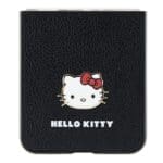 Hello Kitty HKHCZF5PGHDLMK F731 Black Hardcase Metal Logo Kitty Head Kryt Samsung Galaxy Z Flip 5