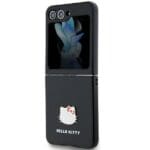 Hello Kitty HKHCZF5PGHDLMK F731 Black Hardcase Metal Logo Kitty Head Kryt Samsung Galaxy Z Flip 5