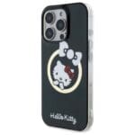 Hello Kitty HKHMP16LHFLBK Black Hardcase IML Fun Bow MagSafe Kryt iPhone 16 Pro