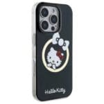 Hello Kitty HKHMP16LHFLBK Black Hardcase IML Fun Bow MagSafe Kryt iPhone 16 Pro