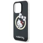 Hello Kitty HKHMP16LHFLBK Black Hardcase IML Fun Bow MagSafe Kryt iPhone 16 Pro