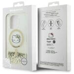 Hello Kitty HKHMP16LLGDIH White Gold Hardcase Liquid Glitter Fever M Kryt iPhone 16 Pro