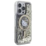 Hello Kitty HKHMP16LLGDIK Black Gold Hardcase Liquid Glitter Fever Kryt iPhone 16 Pro