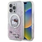 Hello Kitty HKHMP16LLSWKH White Hardcase Liquid Glitter Sweet Kitty Bows M Kryt iPhone 16 Pro