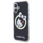 Hello Kitty HKHMP16SHFLBK Black Hardcase IML Fun Bow MagSafe Kryt iPhone 16