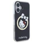 Hello Kitty HKHMP16SHFLBK Black Hardcase IML Fun Bow MagSafe Kryt iPhone 16