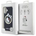 Hello Kitty HKHMP16SHFLBK Black Hardcase IML Fun Bow MagSafe Kryt iPhone 16