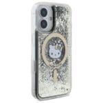 Hello Kitty HKHMP16SLGDIK Black Gold Hardcase Liquid Glitter Fever MagSa Kryt iPhone 16