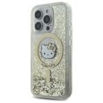 Hello Kitty HKHMP16XLGDIH White Gold Hardcase Liquid Glitter Fev Kryt iPhone 16 Pro Max