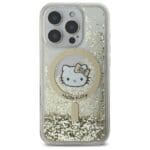Hello Kitty HKHMP16XLGDIH White Gold Hardcase Liquid Glitter Fev Kryt iPhone 16 Pro Max