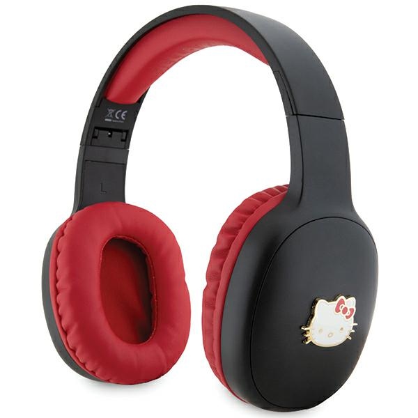 Hello Kitty over-ear Bluetooth Headphones HKBHA1BKHLMK Black Metal Logo