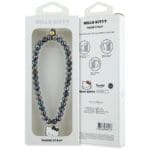 Hello Kitty Pearls Kitty Head Phone Charm Black