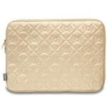 Hello Kitty Sleeve HKCSZPEKHBPD 14" Gold Zip PU Quilted Bows