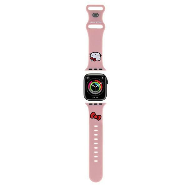 Hello Kitty Strap HKAWLSCHBLP Apple Watch SE/11/10/9/8/7/6/5/4/3/Ultra 1/2/3 (44/45/46/49mm) Pink Strap Silicone Kitty Head