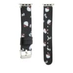 Hello Kitty Strap HKAWMPSAPSK Apple Watch SE/11/10/9/8/7/6/5/4/3 (42/41/40/38mm) Black Strap Heads & Bows Pattern