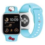 Hello Kitty Strap HKAWMSCHBLB Apple Watch SE/11/10/9/8/7/6/5/4/3 (42/41/40/38mm) Blue Strap Silicone Kitty Head