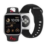 Hello Kitty Strap HKAWMSCHBLK Apple Watch SE/11/10/9/8/7/6/5/4/3 (42/41/40/38mm) Black Strap Silicone Kitty Head