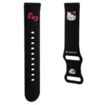 Hello Kitty Universal Strap HKUWLSCHBLK Silicone Kitty Head Black 22mm