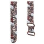 Hello Kitty Universal Strap HKUWLSDGPTP Silicone Tags Graffiti Pink Strap 22mm