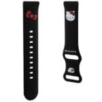 Hello Kitty Universal Strap HKUWMSCHBLK Silicone Kitty Head Black 20mm