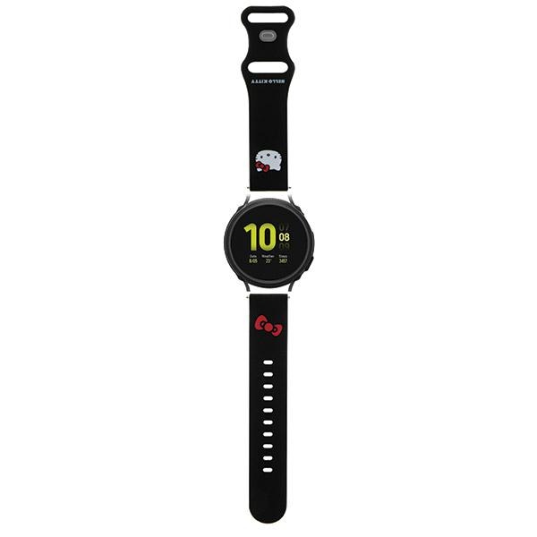 Hello Kitty Universal Strap HKUWMSCHBLK Silicone Kitty Head Black 20mm