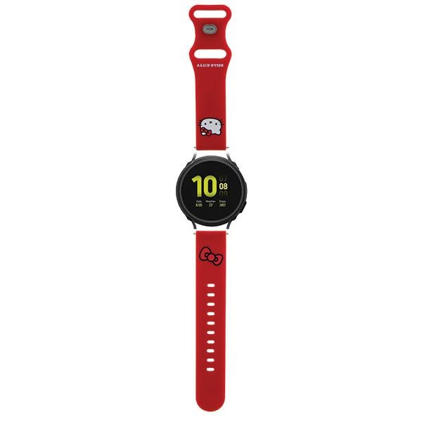 Hello Kitty Universal Strap HKUWMSCHBLR Silicone Kitty Head Red 20mm