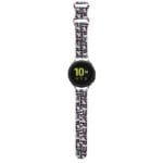 Hello Kitty Universal Strap HKUWMSDIESK Silicone Heads & Stripes Black Strap 20mm