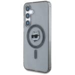 Karl Lagerfeld Button Choupette Head Printed Logo MagSafe Black Kryt Samsung Galaxy S25