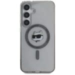 Karl Lagerfeld Button Choupette Head Printed Logo MagSafe Black Kryt Samsung Galaxy S25