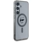 Karl Lagerfeld Button Choupette Head Printed Logo MagSafe Black Kryt Samsung Galaxy S25