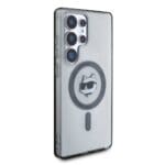 Karl Lagerfeld Button Choupette Head Printed Logo MagSafe Black Kryt Samsung Galaxy S25 Ultra