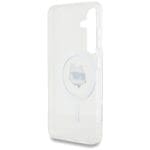 Karl Lagerfeld Button Choupette Head Printed Logo MagSafe White Kryt Samsung Galaxy S25
