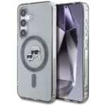 Karl Lagerfeld Button Karl & Choupette Heads Printed Logo MagSafe Black Kryt Samsung Galaxy S25