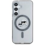 Karl Lagerfeld Button Karl & Choupette Heads Printed Logo MagSafe Black Kryt Samsung Galaxy S25