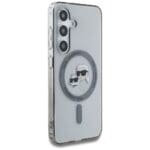 Karl Lagerfeld Button Karl & Choupette Heads Printed Logo MagSafe Black Kryt Samsung Galaxy S25