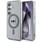 Karl Lagerfeld Button Karl Head Printed Logo MagSafe Black Kryt Samsung Galaxy S25